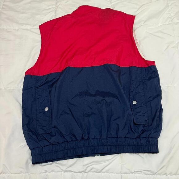 Descente Vintage Ski Vest Mens XL Black Full Zip Retro Red Blue 90s Y2K - Picture 7 of 7